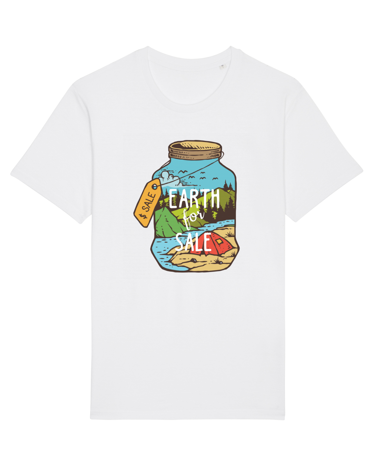 Tricou mânecă scurtă Unisex Rocker White