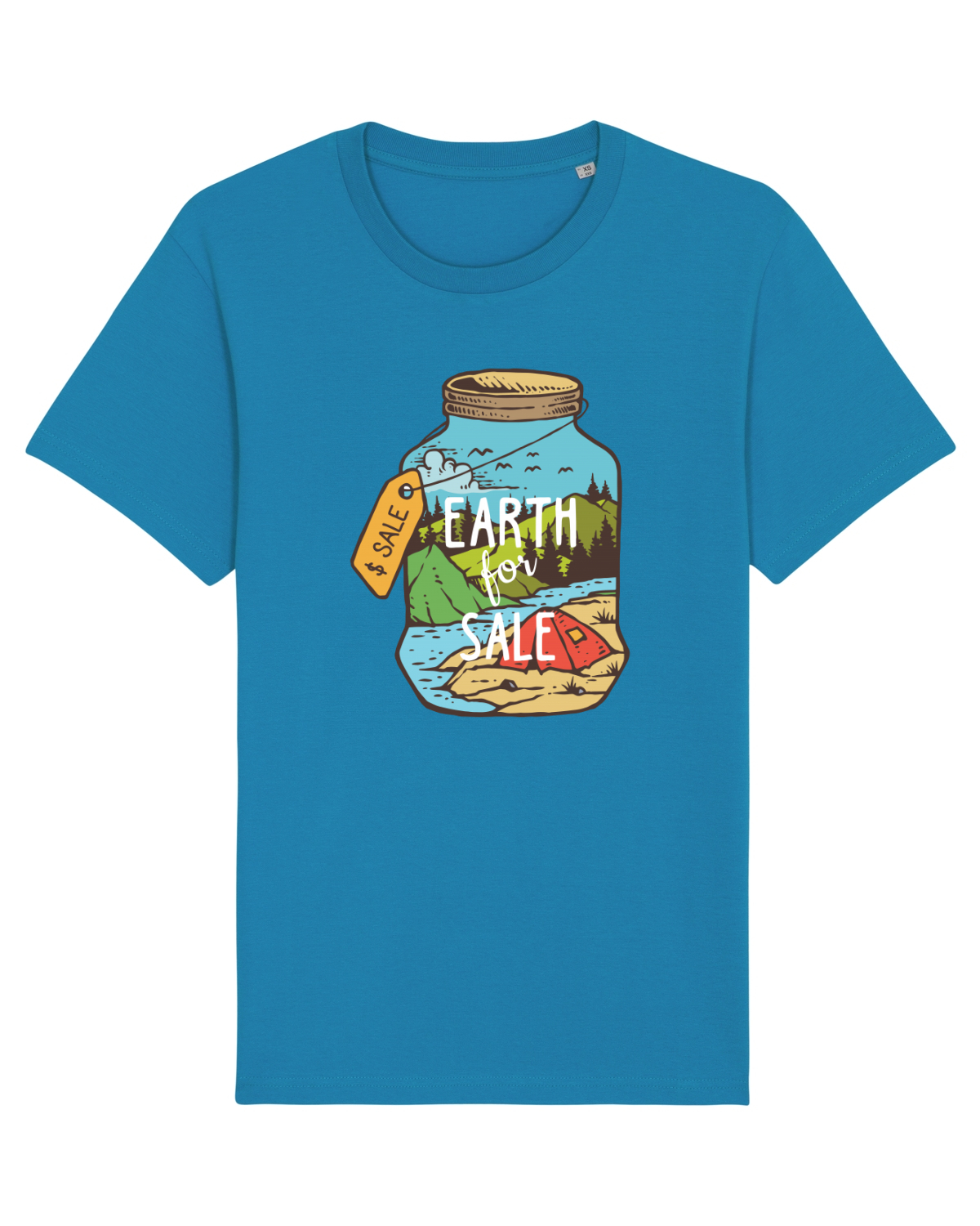 Tricou mânecă scurtă Unisex Rocker Azur