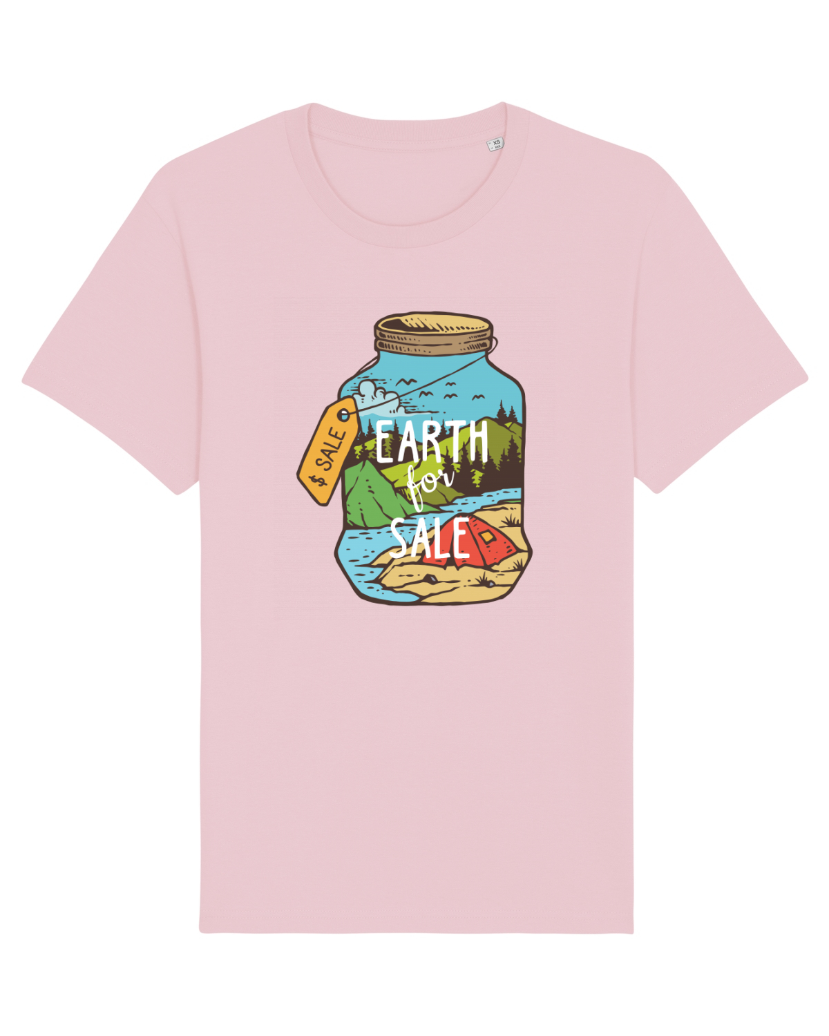 Tricou mânecă scurtă Unisex Rocker Cotton Pink