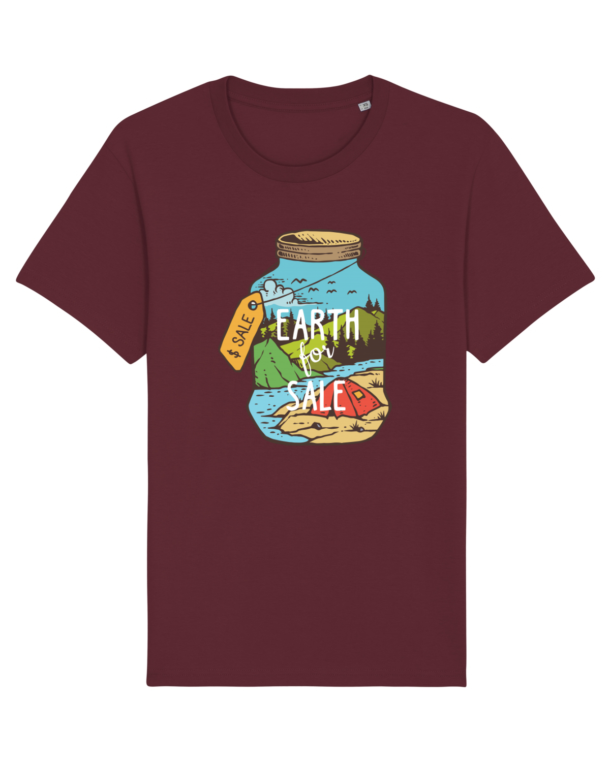 Tricou mânecă scurtă Unisex Rocker Burgundy