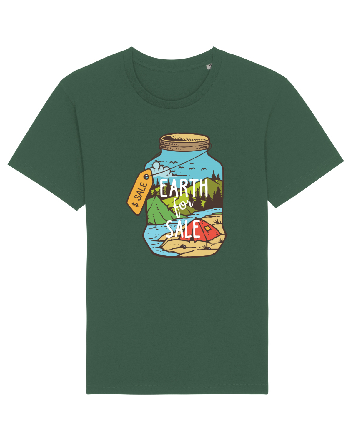 Tricou mânecă scurtă Unisex Rocker Bottle Green