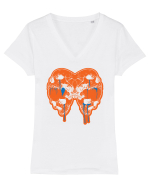 Skull Tricou mânecă scurtă guler V Damă Evoker
