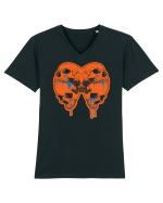 Skull Tricou mânecă scurtă guler V Bărbat Presenter