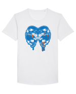 Skull Tricou mânecă scurtă guler larg Bărbat Skater