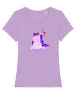 Adorabilul Unicorn :) Tricou mânecă scurtă guler larg fitted Damă Expresser