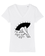Te văd așa cum ești Tricou mânecă scurtă guler V Damă Evoker