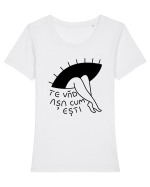 Te văd așa cum ești Tricou mânecă scurtă guler larg fitted Damă Expresser