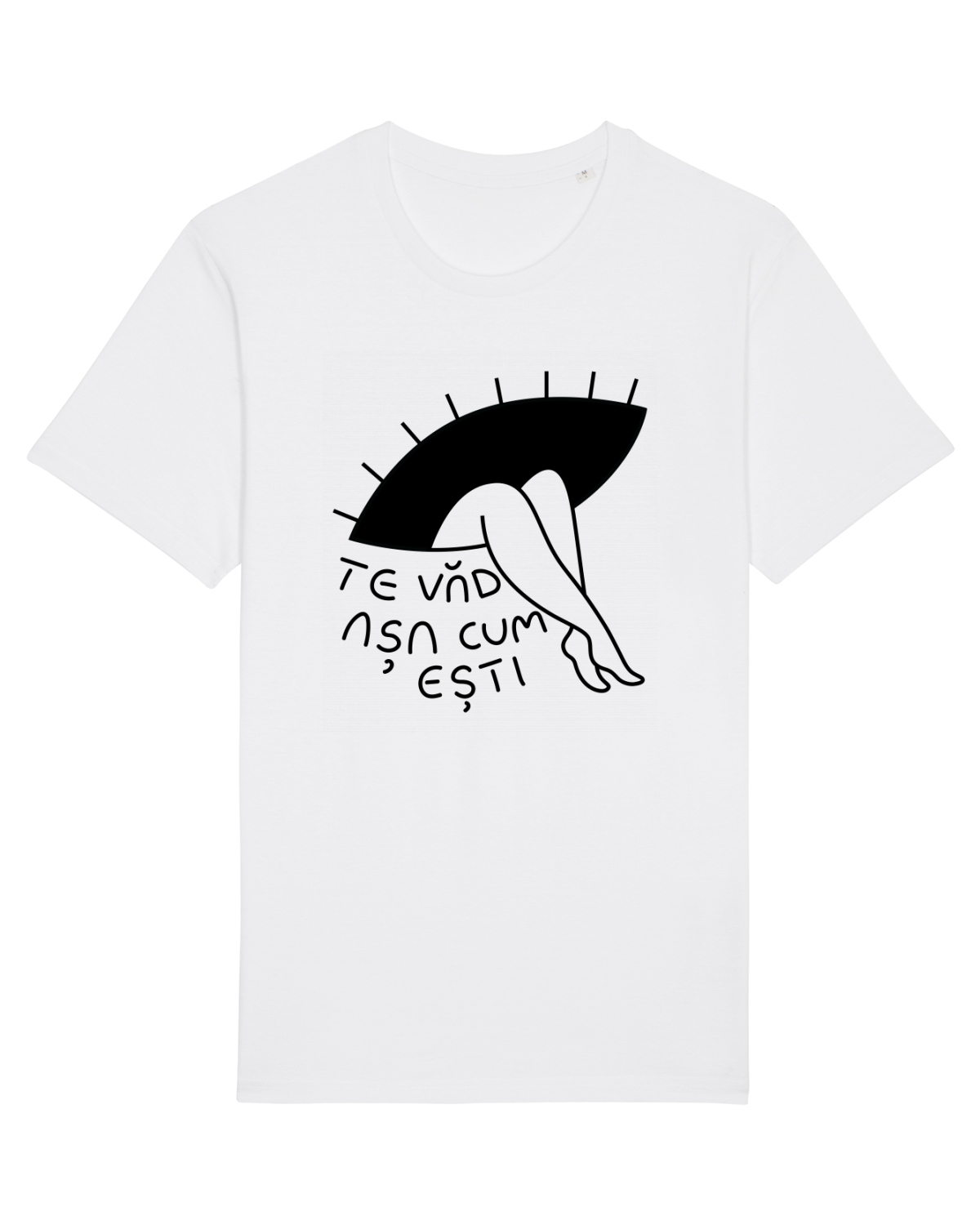 Tricou mânecă scurtă Unisex Rocker White