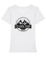 I'd Hike That Tricou mânecă scurtă guler larg fitted Damă Expresser