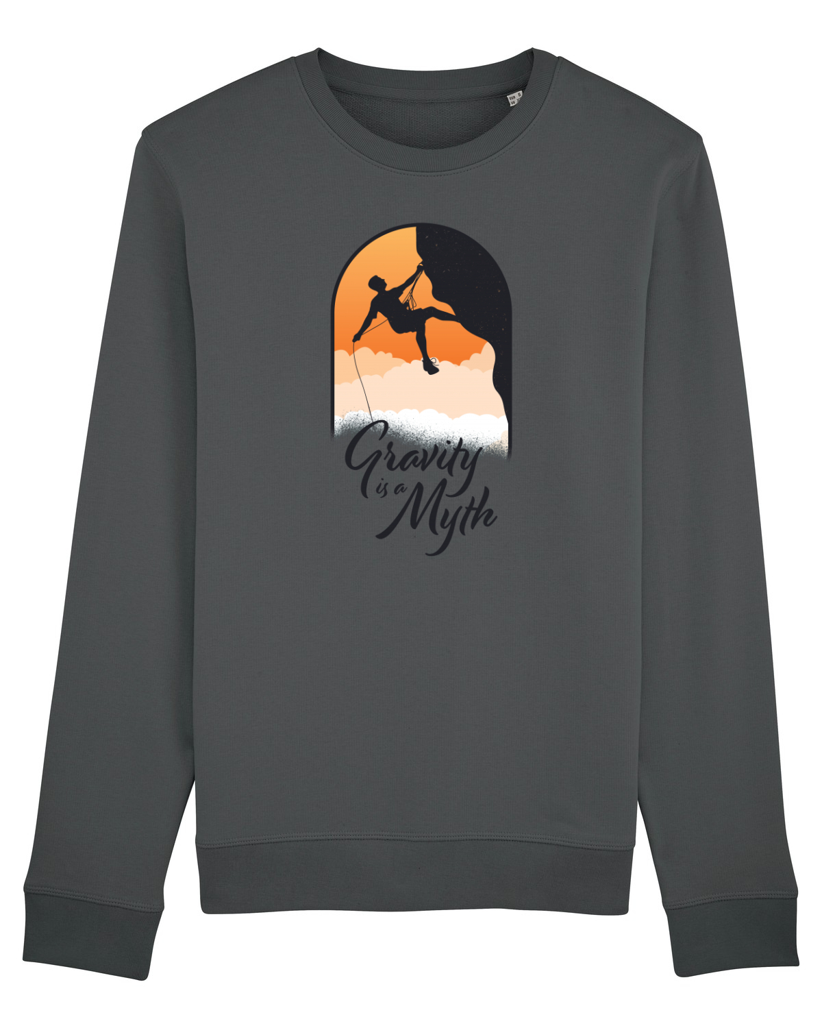 Bluză mânecă lungă Unisex Rise Anthracite