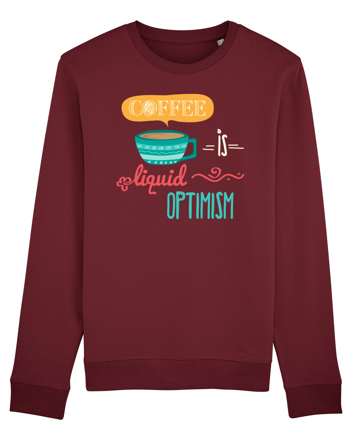 Bluză mânecă lungă Unisex Rise Burgundy