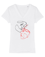 Together Tricou mânecă scurtă guler V Damă Evoker