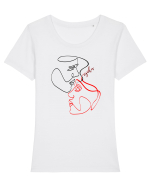 Together Tricou mânecă scurtă guler larg fitted Damă Expresser