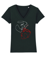 Together Tricou mânecă scurtă guler V Damă Evoker