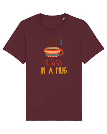 Cafeaua e un sărut într-o ceașcă Burgundy