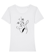 You are a work of Art Tricou mânecă scurtă guler larg fitted Damă Expresser