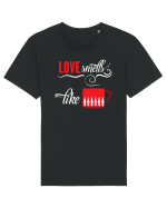 Dragoste și cafea Tricou mânecă scurtă Unisex Rocker