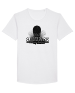 SILENCE says a lot more than you think Tricou mânecă scurtă guler larg Bărbat Skater