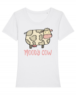Văcuța Tricou mânecă scurtă guler larg fitted Damă Expresser