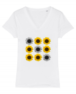 Sunflower Game Tricou mânecă scurtă guler V Damă Evoker