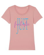 Just Fantastic Tricou mânecă scurtă guler larg fitted Damă Expresser