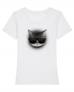 Gangsta cat Tricou mânecă scurtă guler larg fitted Damă Expresser