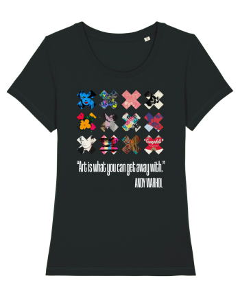 Andy Warhol art on white Black