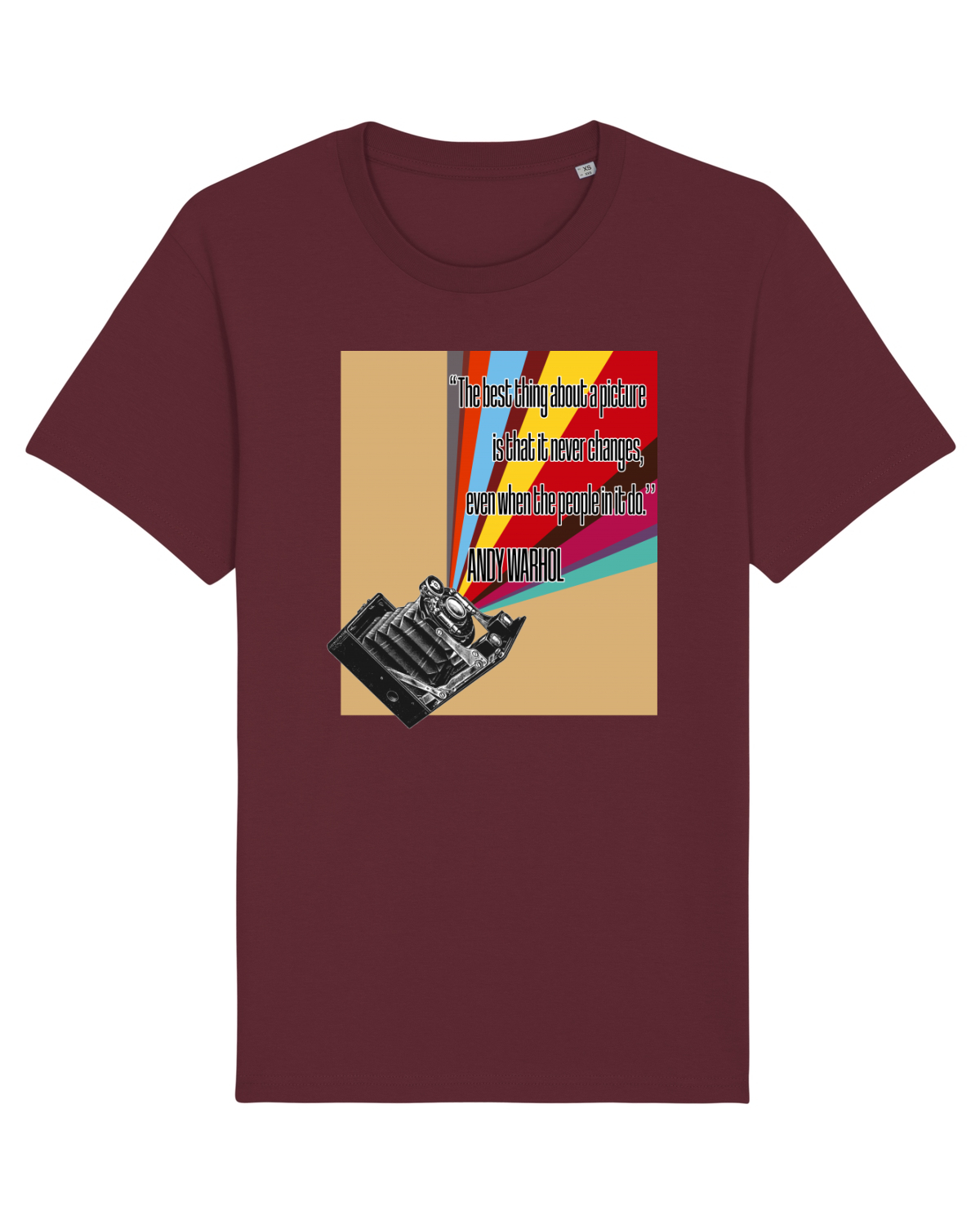 Tricou mânecă scurtă Unisex Rocker Burgundy
