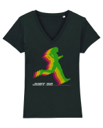 Just go Tricou mânecă scurtă guler V Damă Evoker