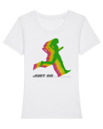Just go black Tricou mânecă scurtă guler larg fitted Damă Expresser