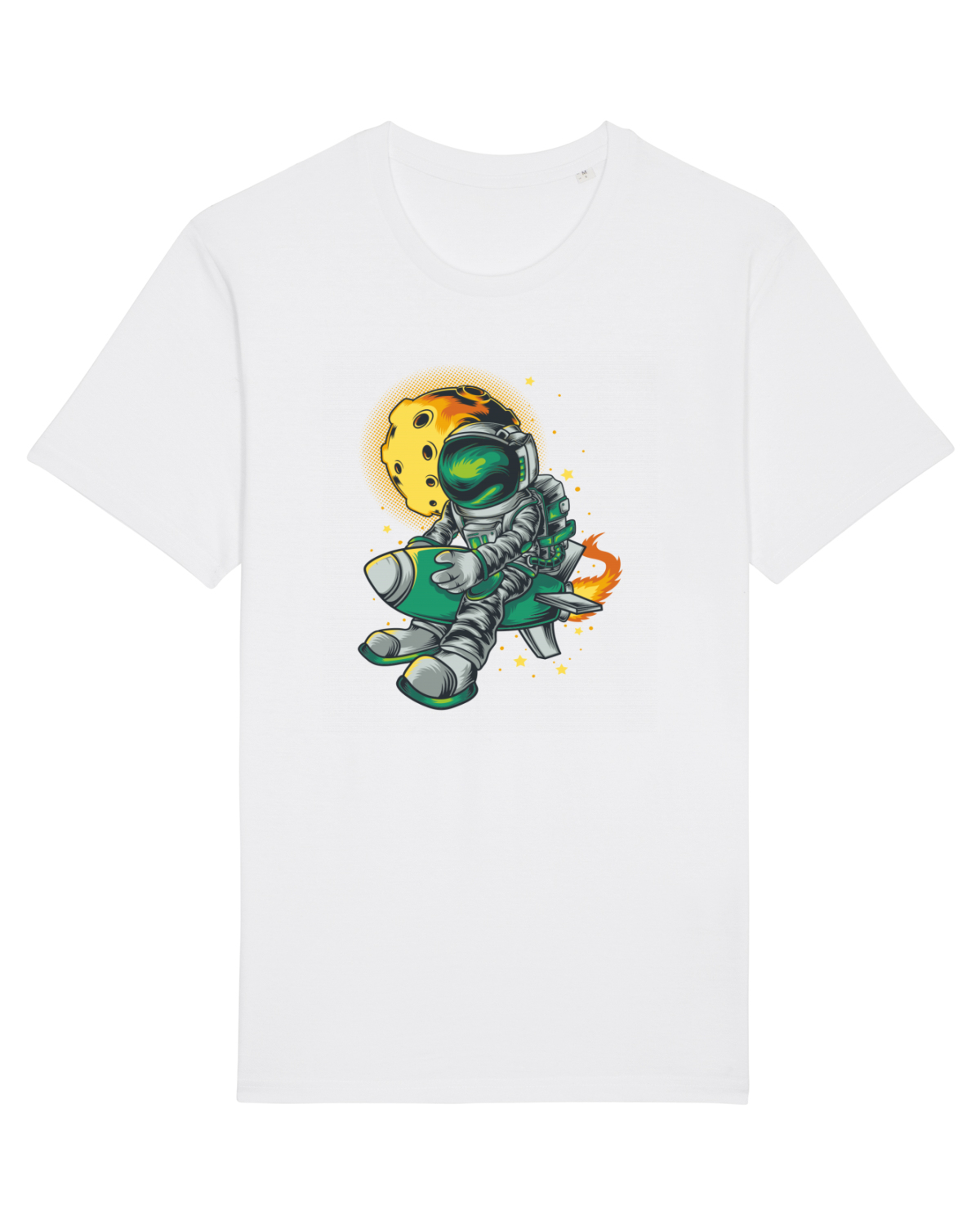 Tricou mânecă scurtă Unisex Rocker White