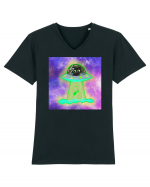 UFO CAT Tricou mânecă scurtă guler V Bărbat Presenter