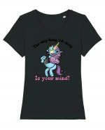 Unicorn  Tricou mânecă scurtă guler larg fitted Damă Expresser