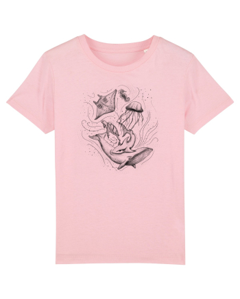 Marine Animals Cotton Pink