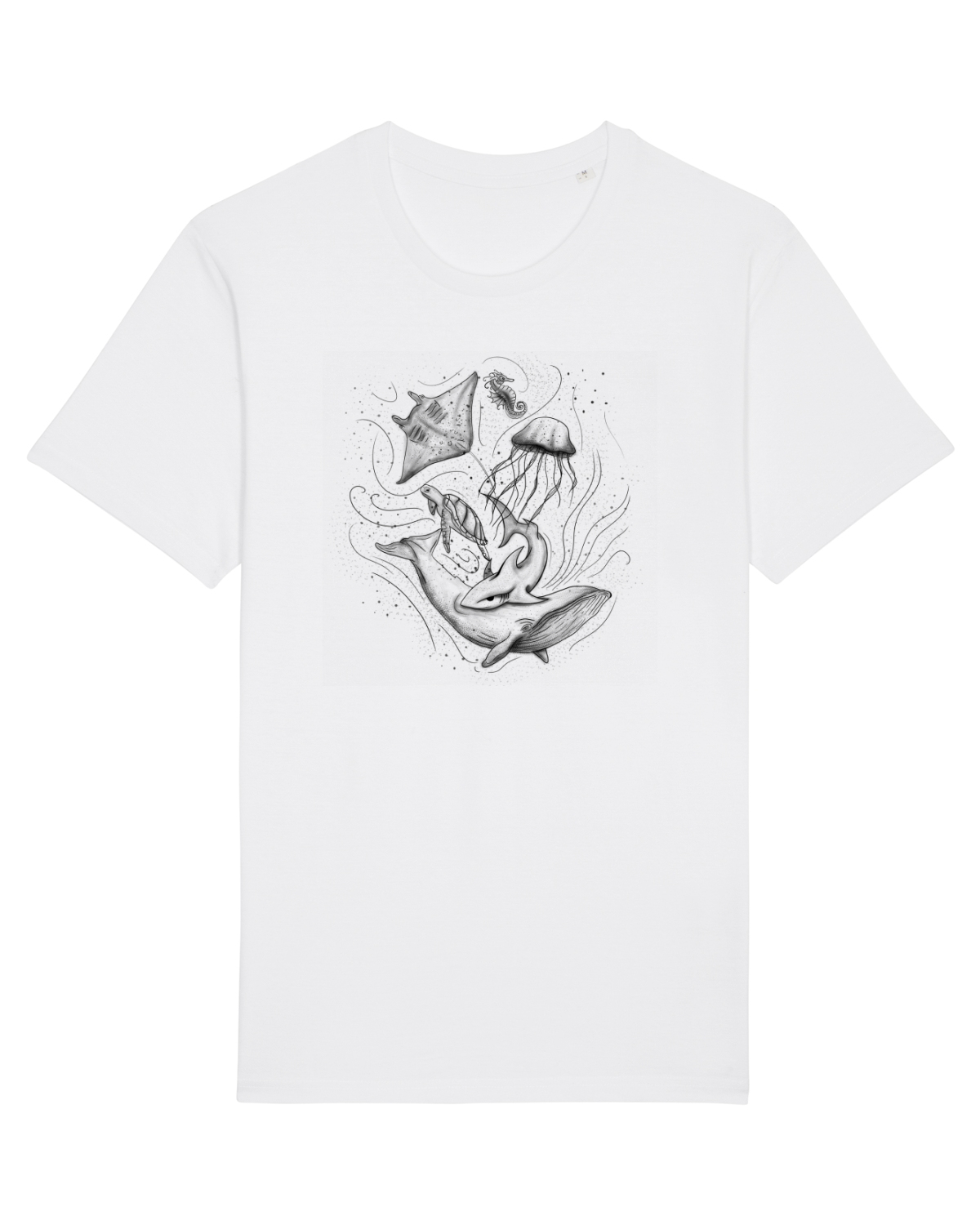 Tricou mânecă scurtă Unisex Rocker White