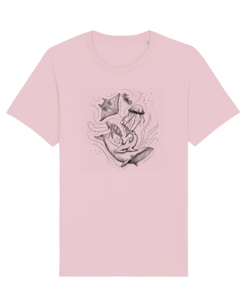 Marine Animals Cotton Pink