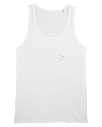 Gold Poppy Flower  White