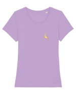 Gold Deer Tricou mânecă scurtă guler larg fitted Damă Expresser