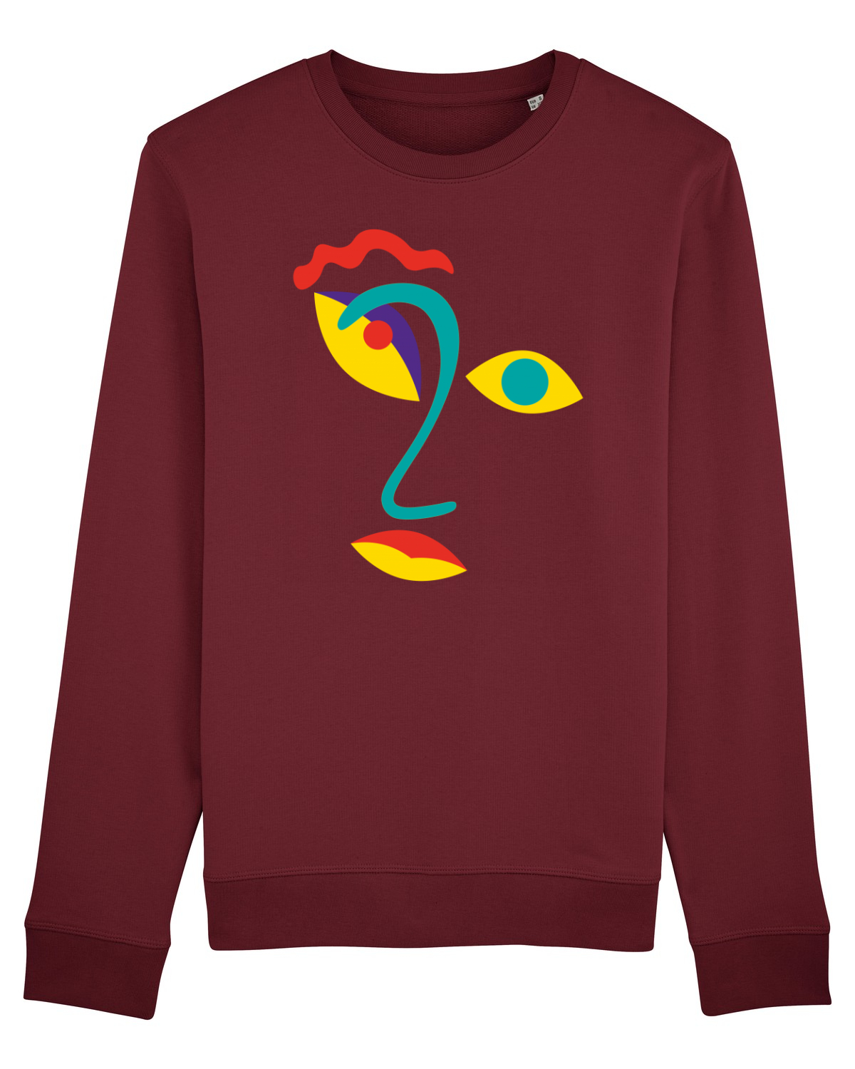 Bluză mânecă lungă Unisex Rise Burgundy