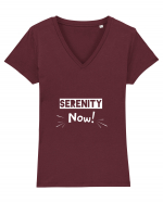 White Serenity Tricou mânecă scurtă guler V Damă Evoker