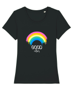 GoodVibes Tricou mânecă scurtă guler larg fitted Damă Expresser
