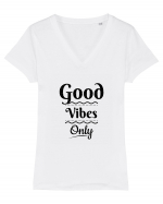 Good Vibes2 Tricou mânecă scurtă guler V Damă Evoker