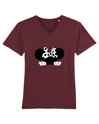 Minnie cu buline Burgundy