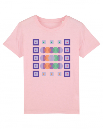 Figuri Geometrice Cotton Pink