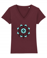 Mandala Tricou mânecă scurtă guler V Damă Evoker