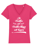 Pozitiv Tricou mânecă scurtă guler V Damă Evoker