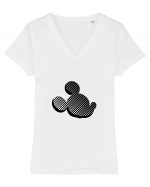 Mickey Tricou mânecă scurtă guler V Damă Evoker