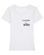Good vibes Tricou mânecă scurtă guler larg fitted Damă Expresser