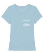 Good vibes Tricou mânecă scurtă guler larg fitted Damă Expresser