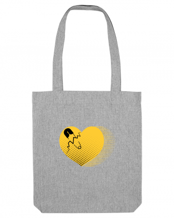 Yellow Heart Heather Grey